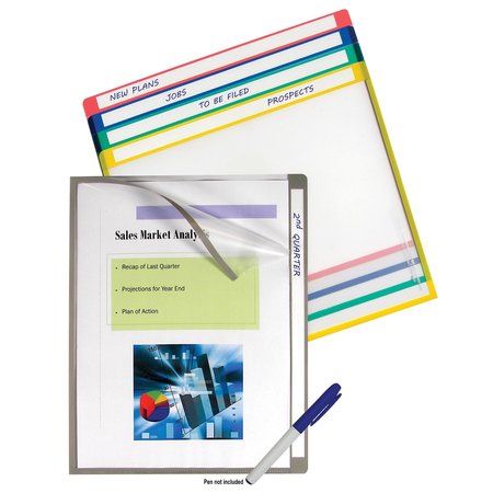C-LINE PRODUCTS Writeon Project Folders, Clear, 11 x 8 12, 10PK Set of 5 Packs, 50PK 62190-BX